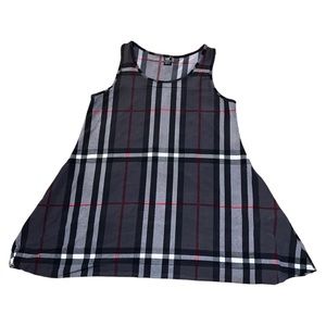 NWOT! LILDY SLEEVELESS TUNIC! Women’s L/XL Color: 🖤Black grey and red ❤️